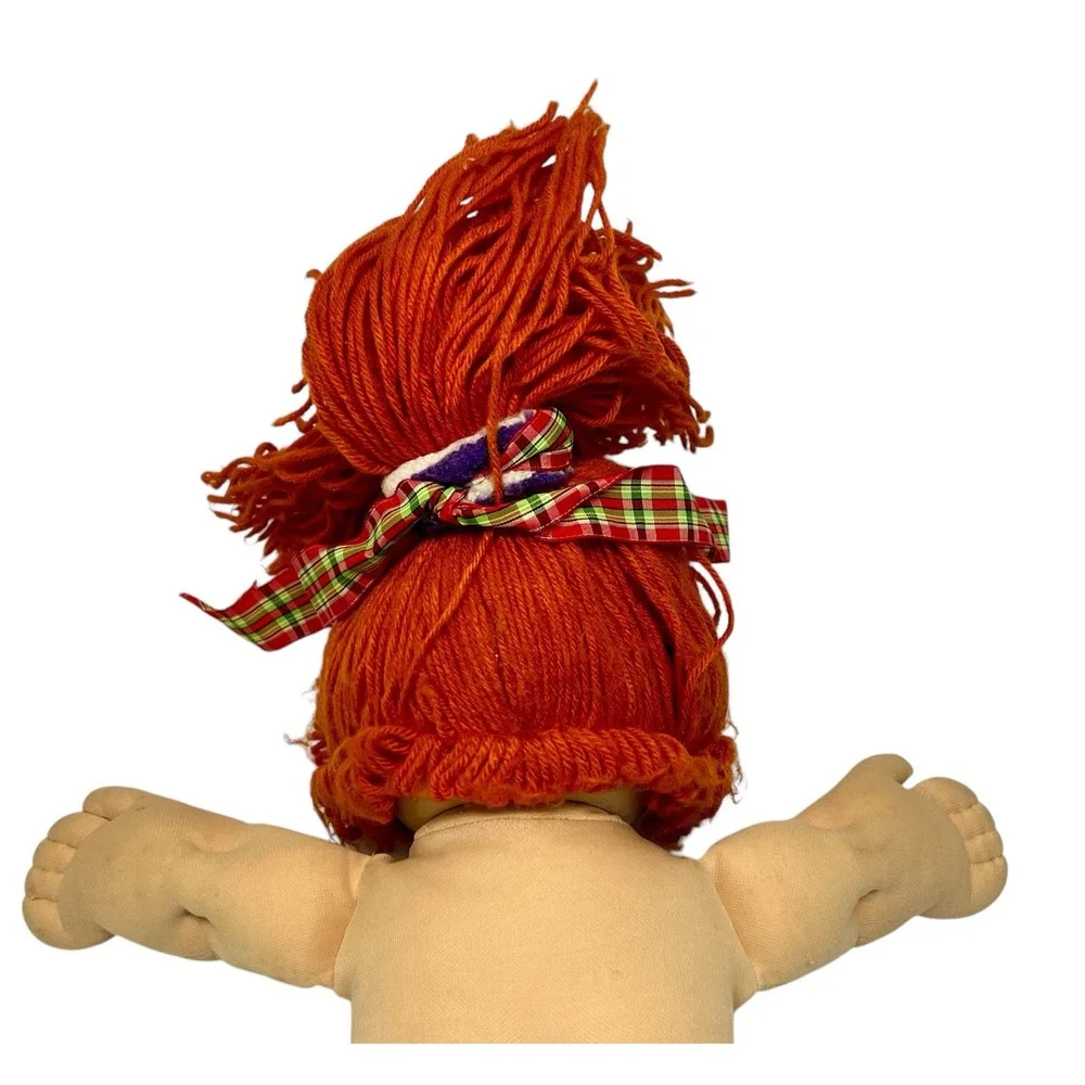 1978-1982 Cabbage Patch Kids Doll Girl Orange Hair Blue Eyes Soft Body Pink Sig